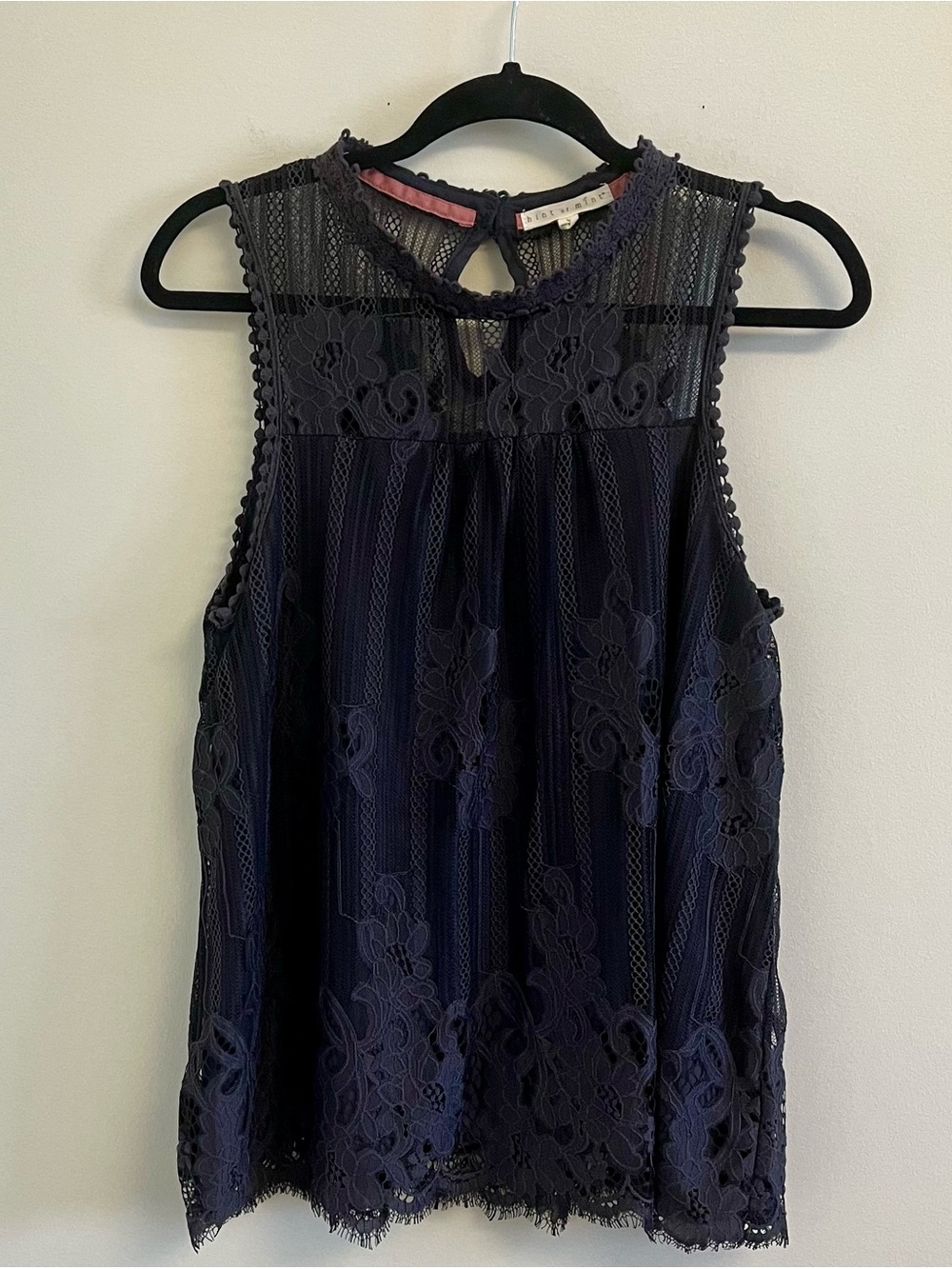 Women’s Top Lace Sleeveless Black Large Boho Whimsigoth Fairy Festival